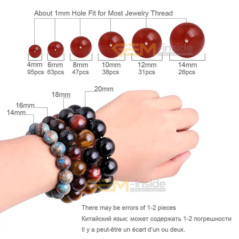 Perles rondes lisses en pierre de quartz Rose naturel pour la fabrication de bracelets