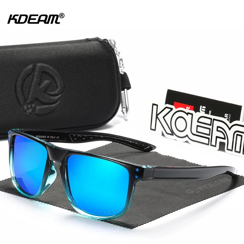 KDEAM-Lunettes de soleil polarisées légères, étui rigide inclus