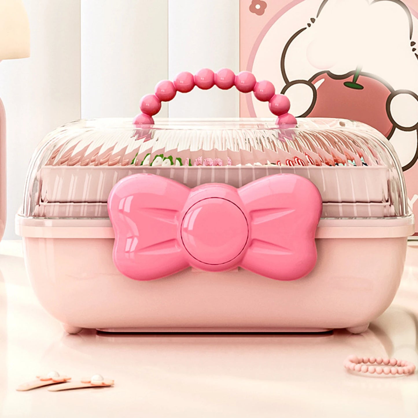 Boîte de rangement portable pour filles