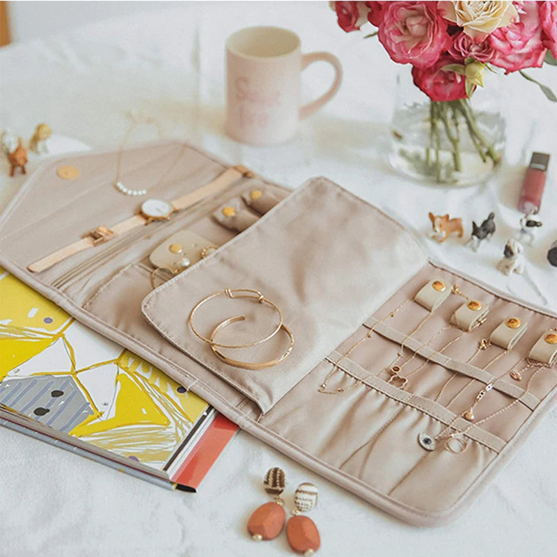 Sac à bijoux portable pliable pour femme