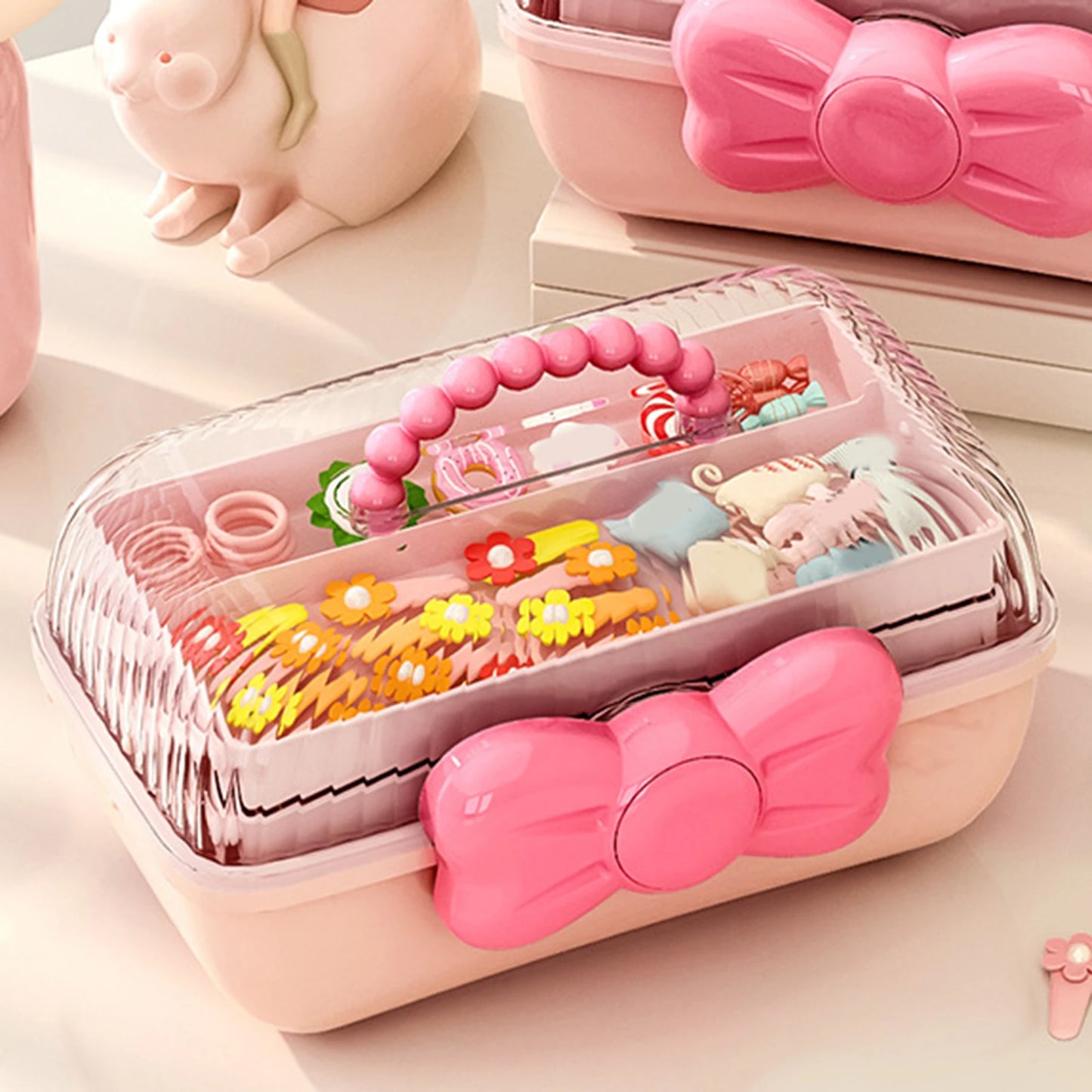 Boîte de rangement portable pour filles