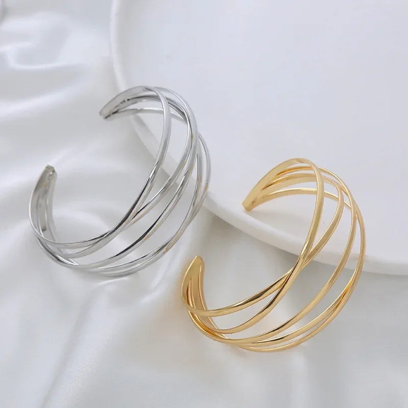 Bracelet minimaliste géométrique en acier inoxydabl