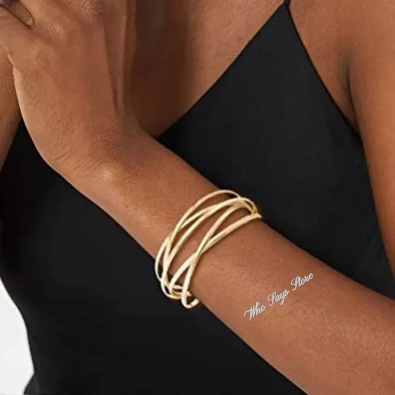 Bracelet minimaliste géométrique en acier inoxydabl