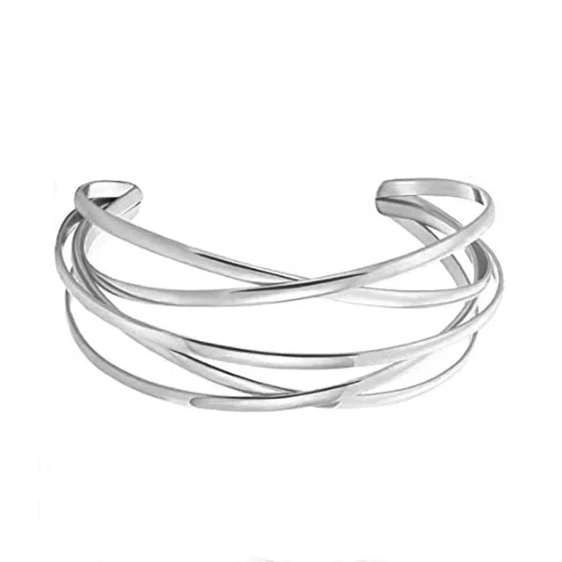 Bracelet minimaliste géométrique en acier inoxydabl