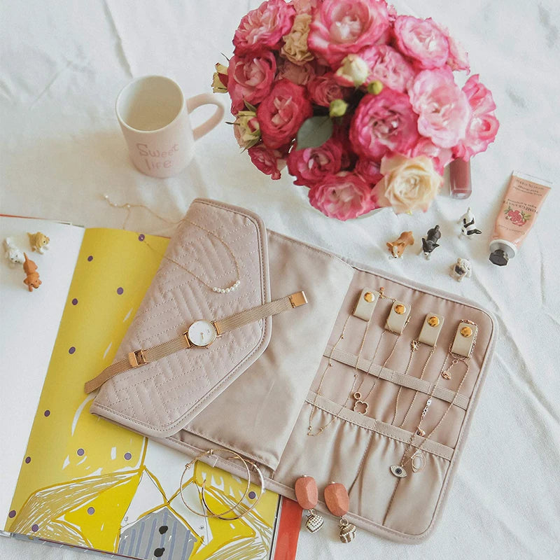 Sac à bijoux portable pliable pour femme