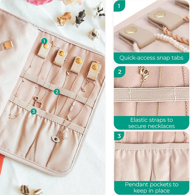 Sac à bijoux portable pliable pour femme