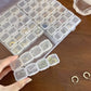 Boîte de rangement de bijoux en plastique à 28 grilles
