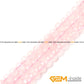 Perles rondes lisses en pierre de quartz Rose naturel pour la fabrication de bracelets