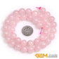 Perles rondes lisses en pierre de quartz Rose naturel pour la fabrication de bracelets