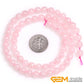 Perles rondes lisses en pierre de quartz Rose naturel pour la fabrication de bracelets