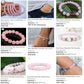Perles rondes lisses en pierre de quartz Rose naturel pour la fabrication de bracelets
