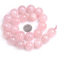 Perles rondes lisses en pierre de quartz Rose naturel pour la fabrication de bracelets