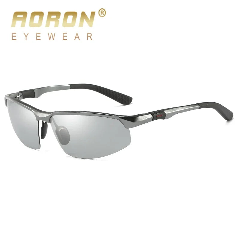 AORON – lunettes de soleil polarisées photochromiques en Aluminium