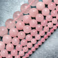 Perles rondes lisses en pierre de quartz Rose naturel pour la fabrication de bracelets